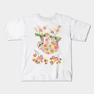 Pretty Sloth Animal Graphic Design Circles Dots Bubbles Kids T-Shirt
